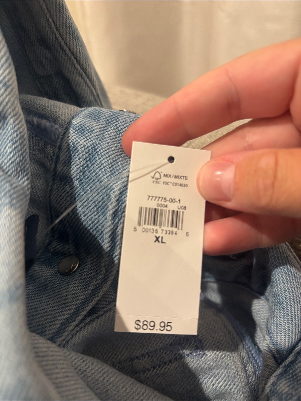 GAP Light Blue Floral Denim Polo Dress - XL - Picture 2 of 2